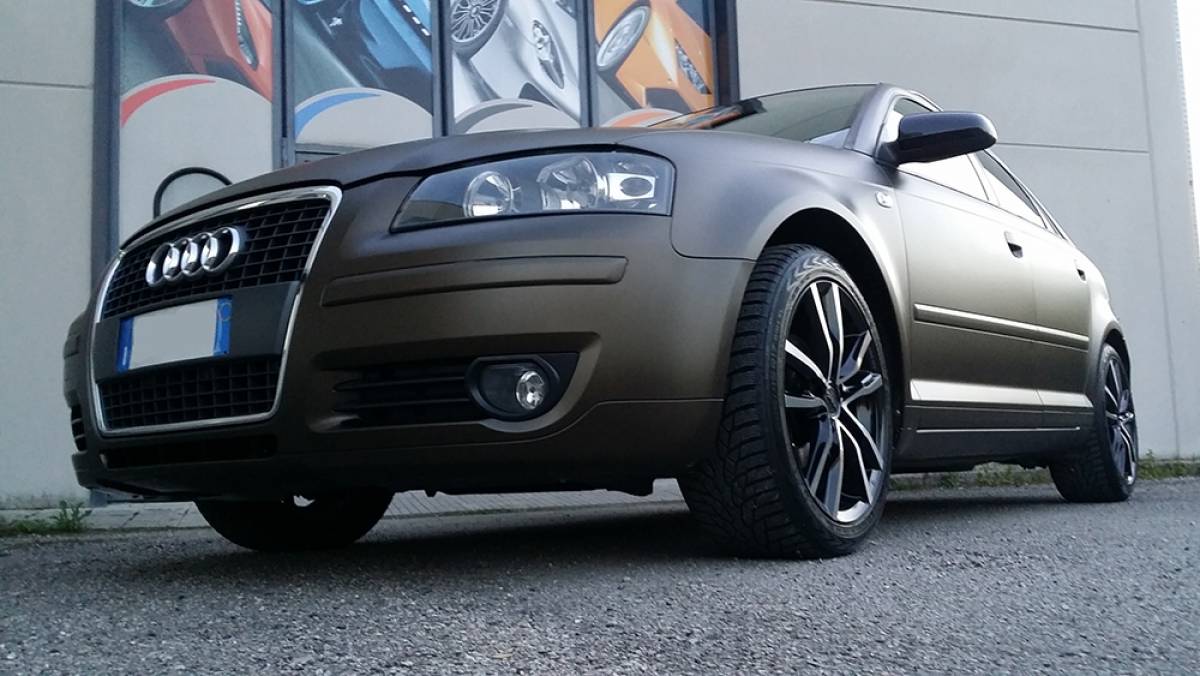 Audi A3 - Wrapping Auto "Brown Prestige" - Oscuramento Vetri