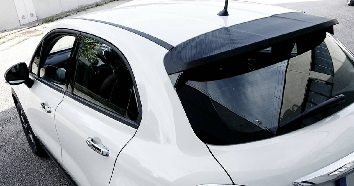 Fiat 500X -  Car Wrapping Carbon Fiber Black
